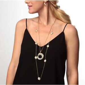 Amrita Singh Crystal Tiger Pendant Gunmetal